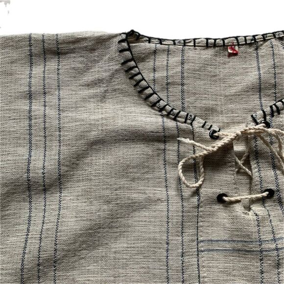 VNTG Shirt Women M Men S Lion Wearable Art Boho Retro African Tassel Animalprint - Picture 3 of 9